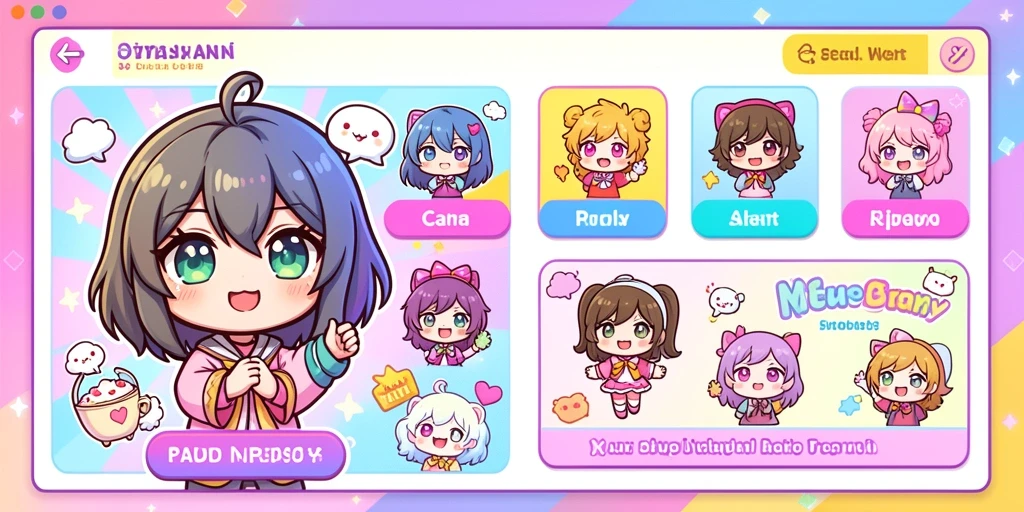 Screenshot menampilkan karakter utama dengan latar belakang fantastis.