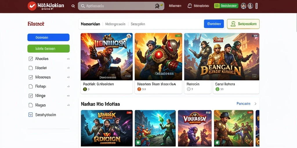 Tangkapan layar menunjukkan antarmuka menu utama RVIP yang menarik.